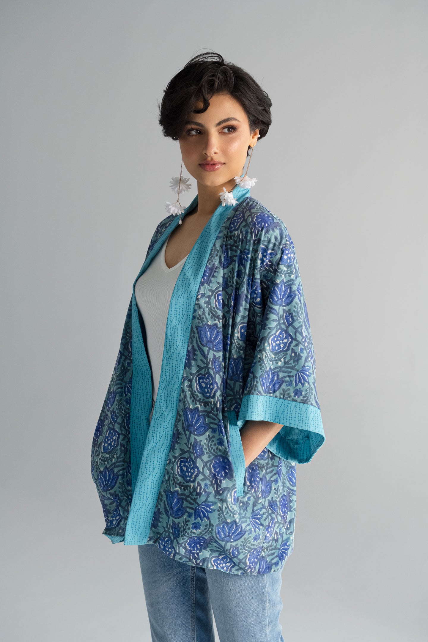 Iris - Sky Reversible Cardigan